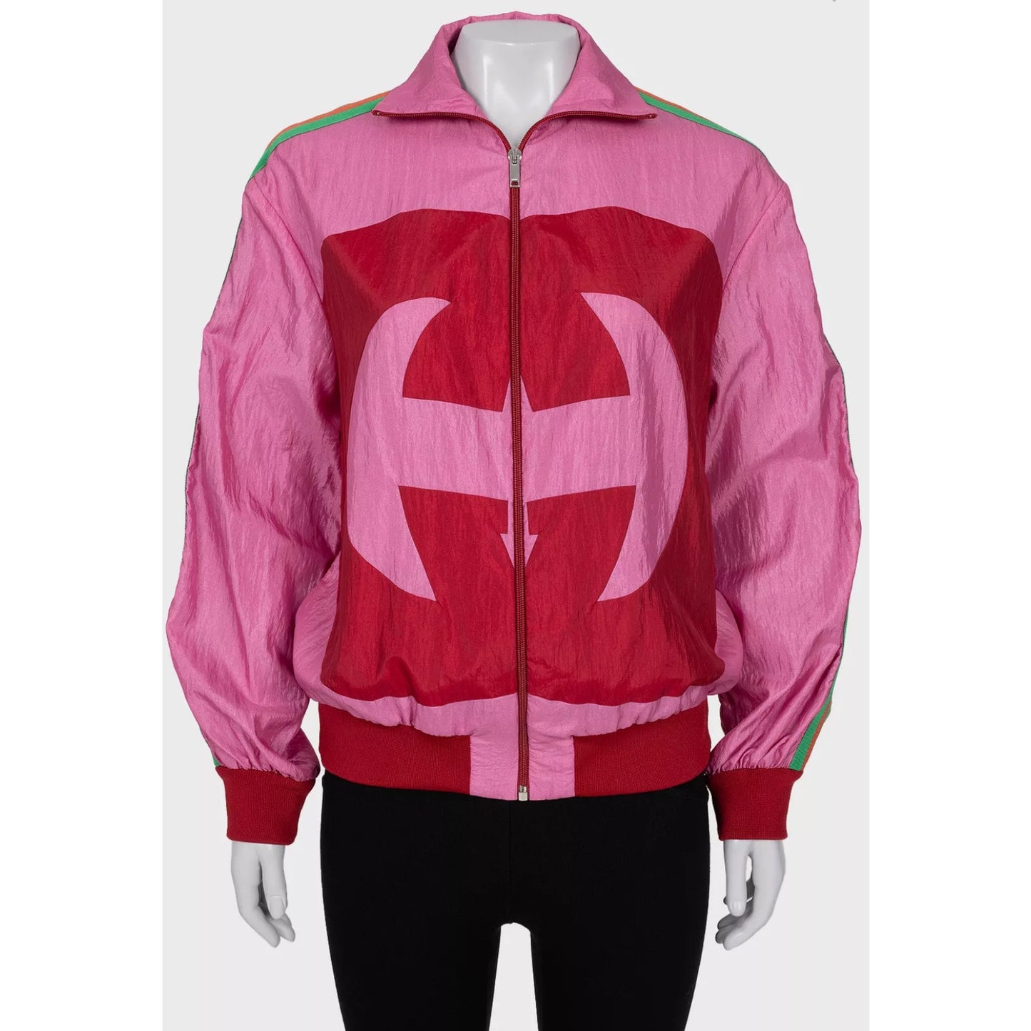 Gucci Pink Logo Windbreaker Jacket - Size XS - 2018 Pre-owned