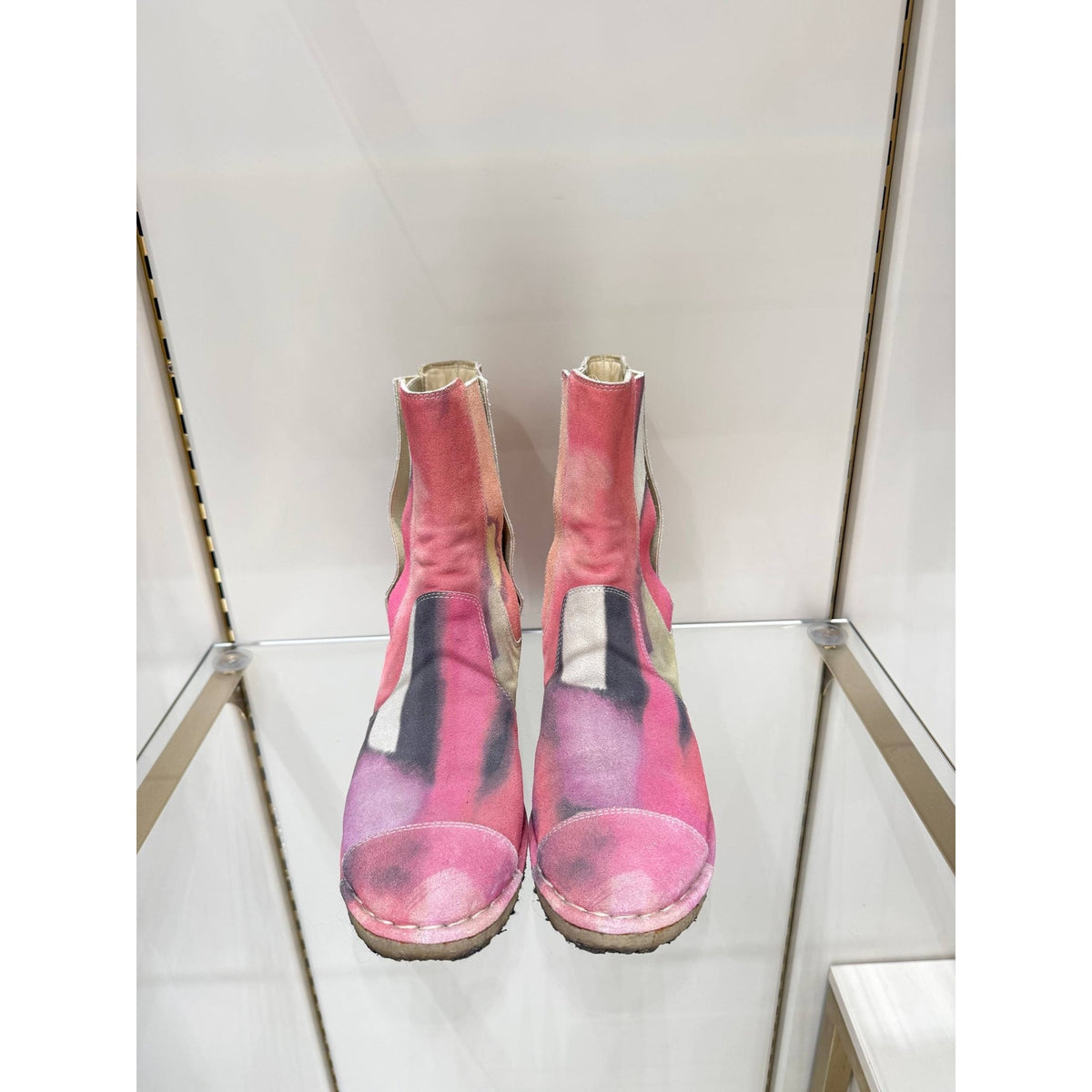 Chanel Multicolor Suede Ankle Boots, Size 38 Pre-owned