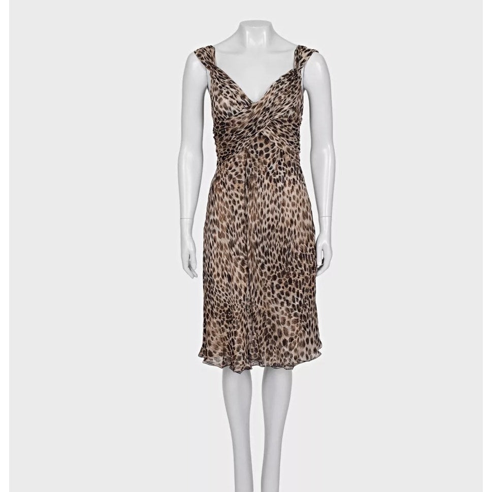 Valentino Animal Print Silk Dress - UK10 / M Pre-owned