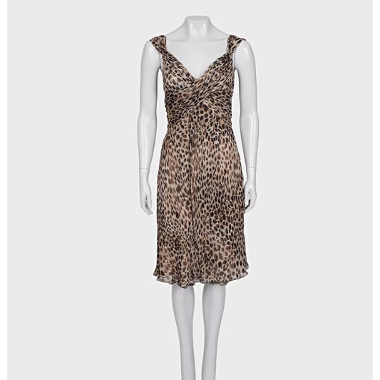 Valentino Animal Print Silk Dress - UK10 / M Pre-owned