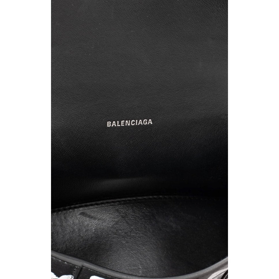 Balenciaga Hourglass Leather Black & White Bag Pre-owned