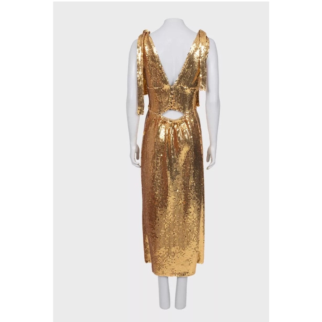 NWOT Paco Rabanne Gold Sequin Dress - Size 36/S pre-owned