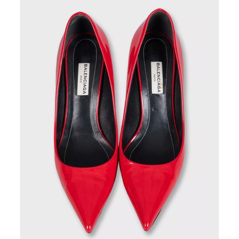 Balenciaga Red Patent Leather Pumps Heels Size 36.5 Pre-owned