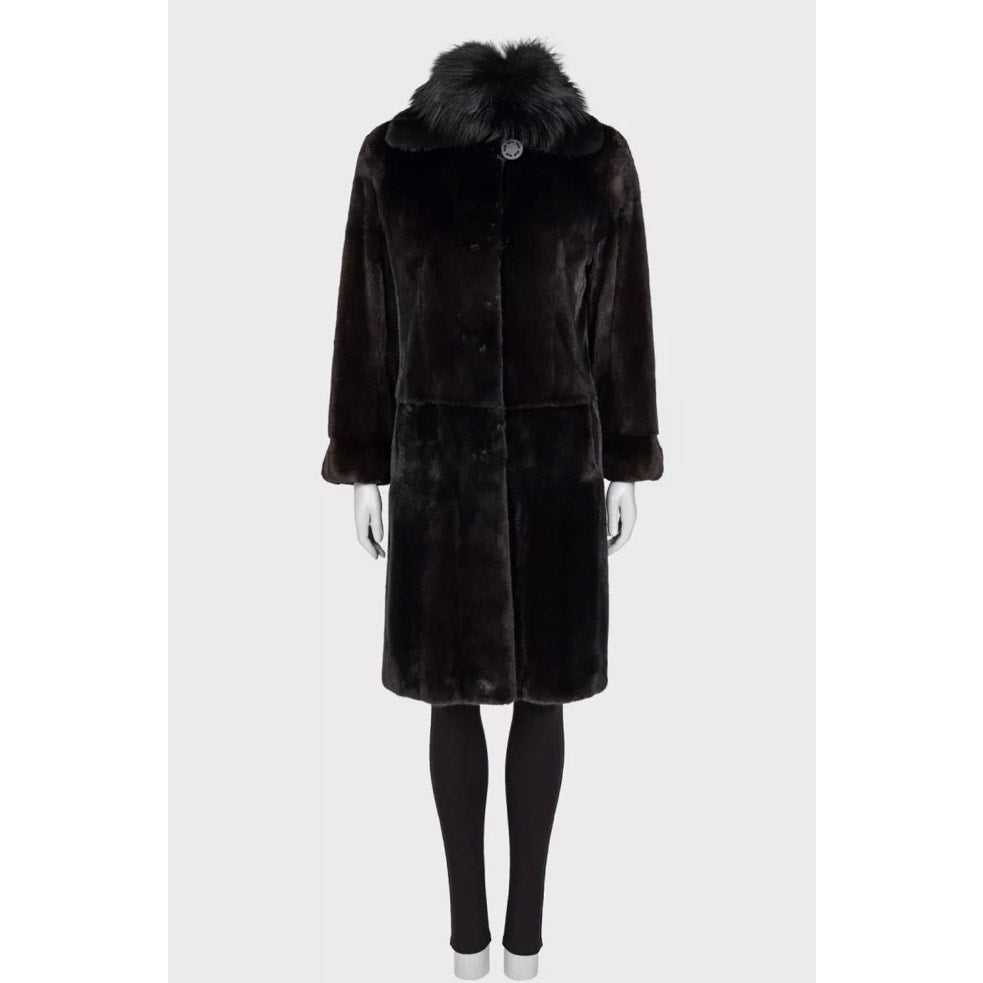 Amato Luxurious Brown Coat - Size S/IT 40 pre-owned