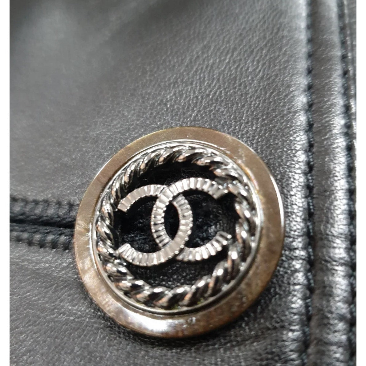 Chanel 2018 Lambskin Biker Jacket  Sz.40 Pre-owned