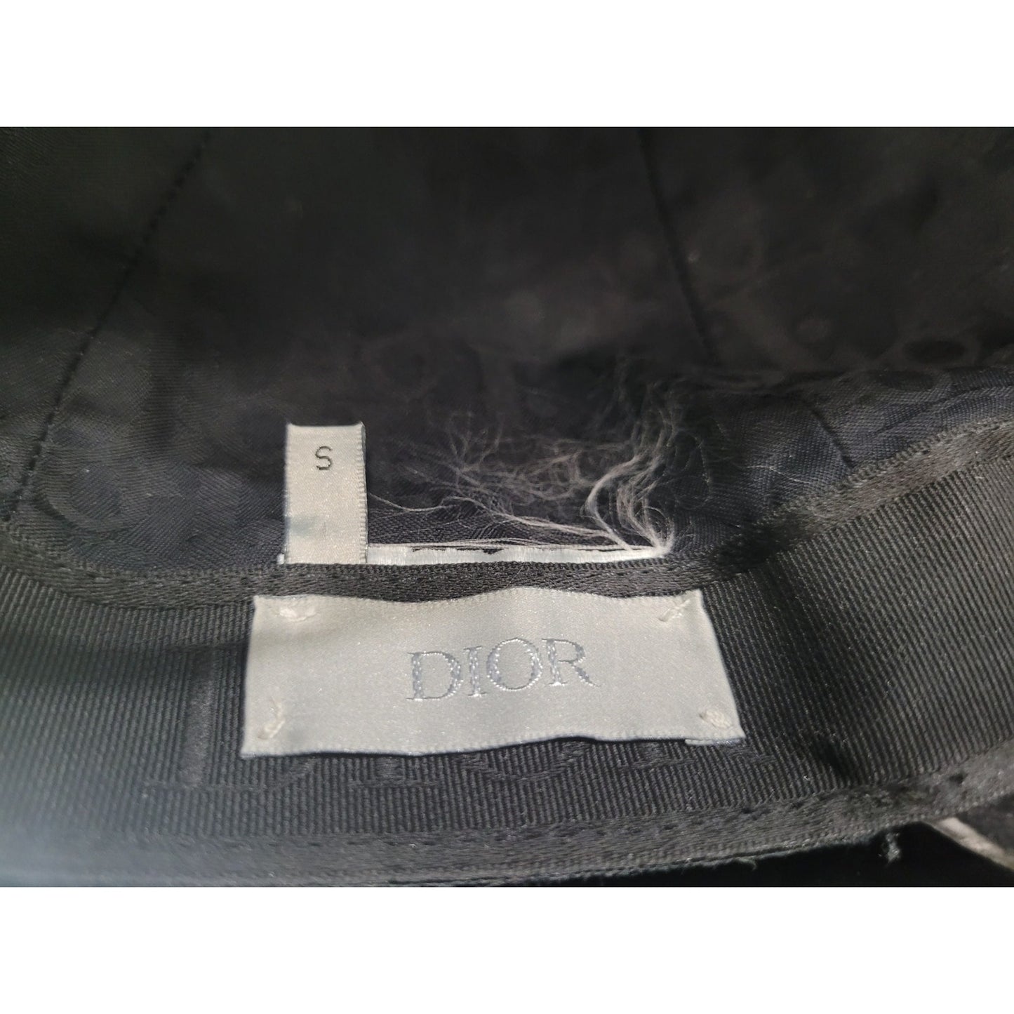 Dior Logo Print Black Cotton Baseball Cap - Size S Pre-owned