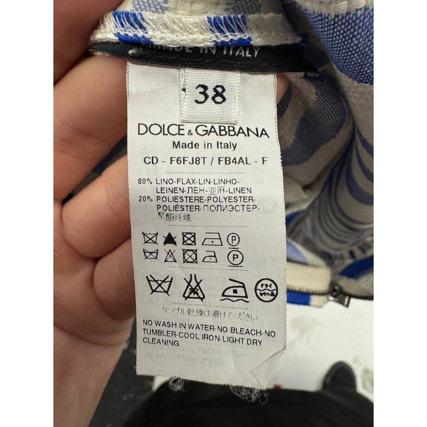 Dolce & Gabbana Slim Fit Striped Linen Dress - IT38 Pre-owned