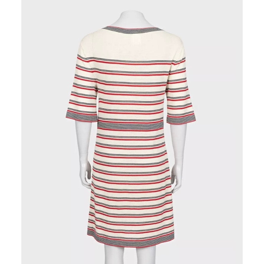 Chanel Beige Striped Print Dress - Size FR36/S pre-owned