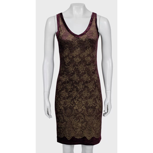 Jean Paul Gaultier Soleil Gold Floral Dress - Size S Pre-owned