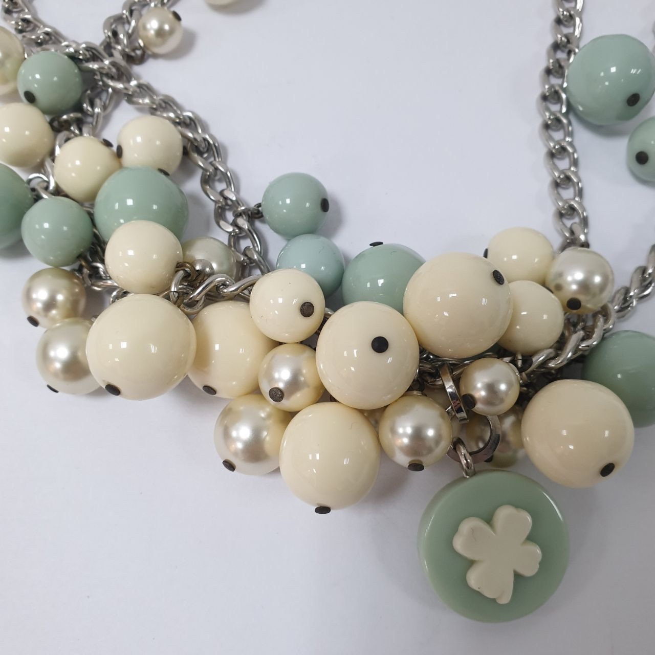 Chanel pastel jewelry set of necklace and bracelet