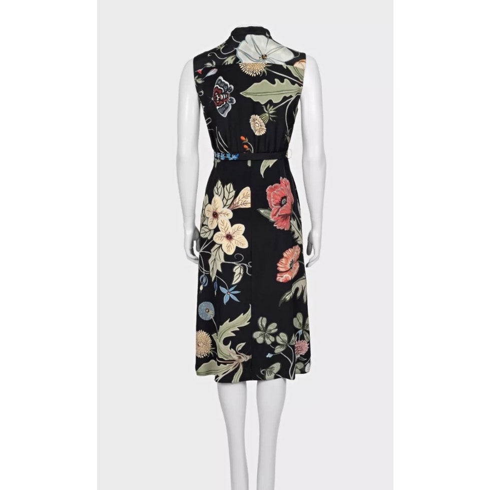 Gucci Black Printed Midi Dress - Elegant IT 40 S Pre-owned