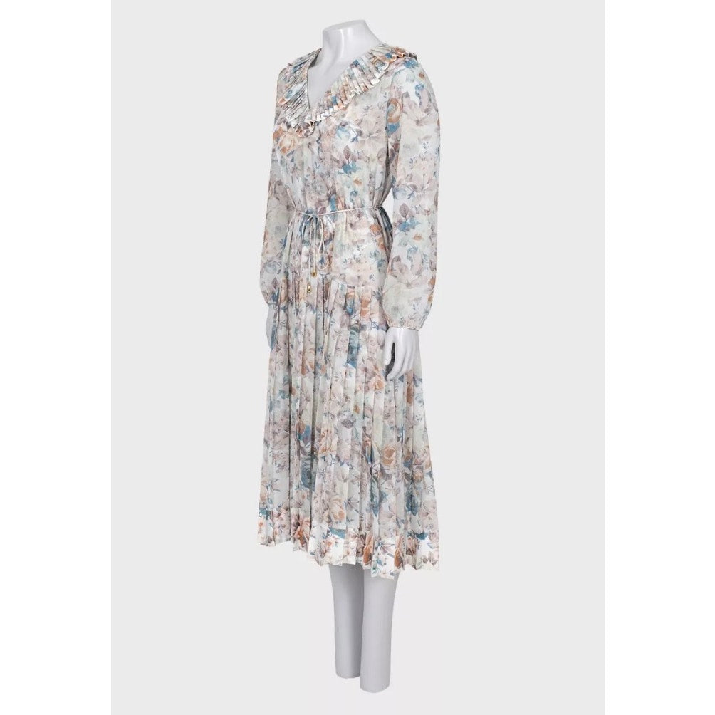 Zimmermann Sheer Pleated Floral Dress - FOX2 Pre-owned