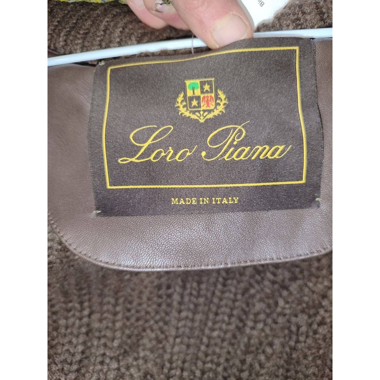 Loro Piana Cashmere Hooded Faux Fox Fur Trim Cardigan Coat 4XL Pre-owned