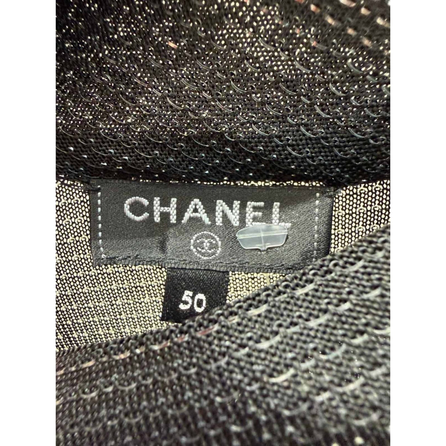 Chanel Metallic Knit Sleeveless Top - Size 50 Pre-owned