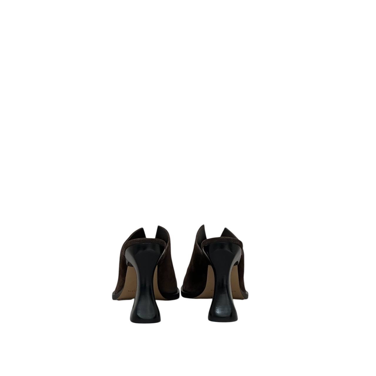 NWOB Bottega Veneta Cha-Cha Brown Suede Mules  Sz 39 pre-owned