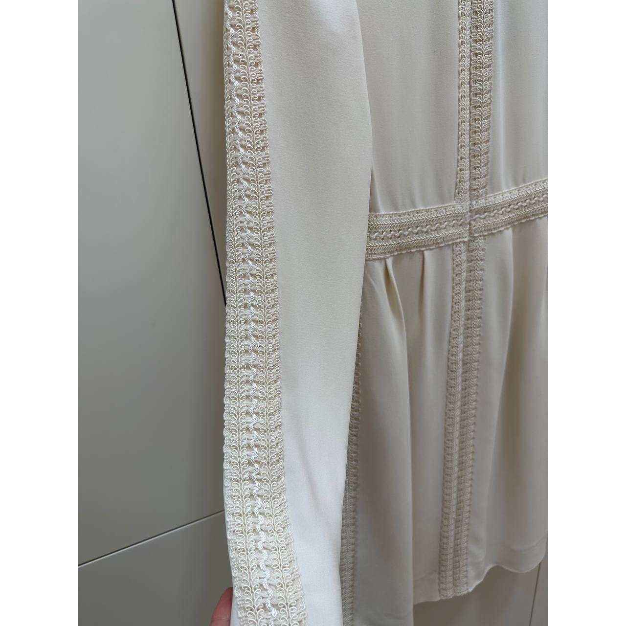 Vintage Valentino Silk Embroidered Trim Dress Sz.38 Pre-owned