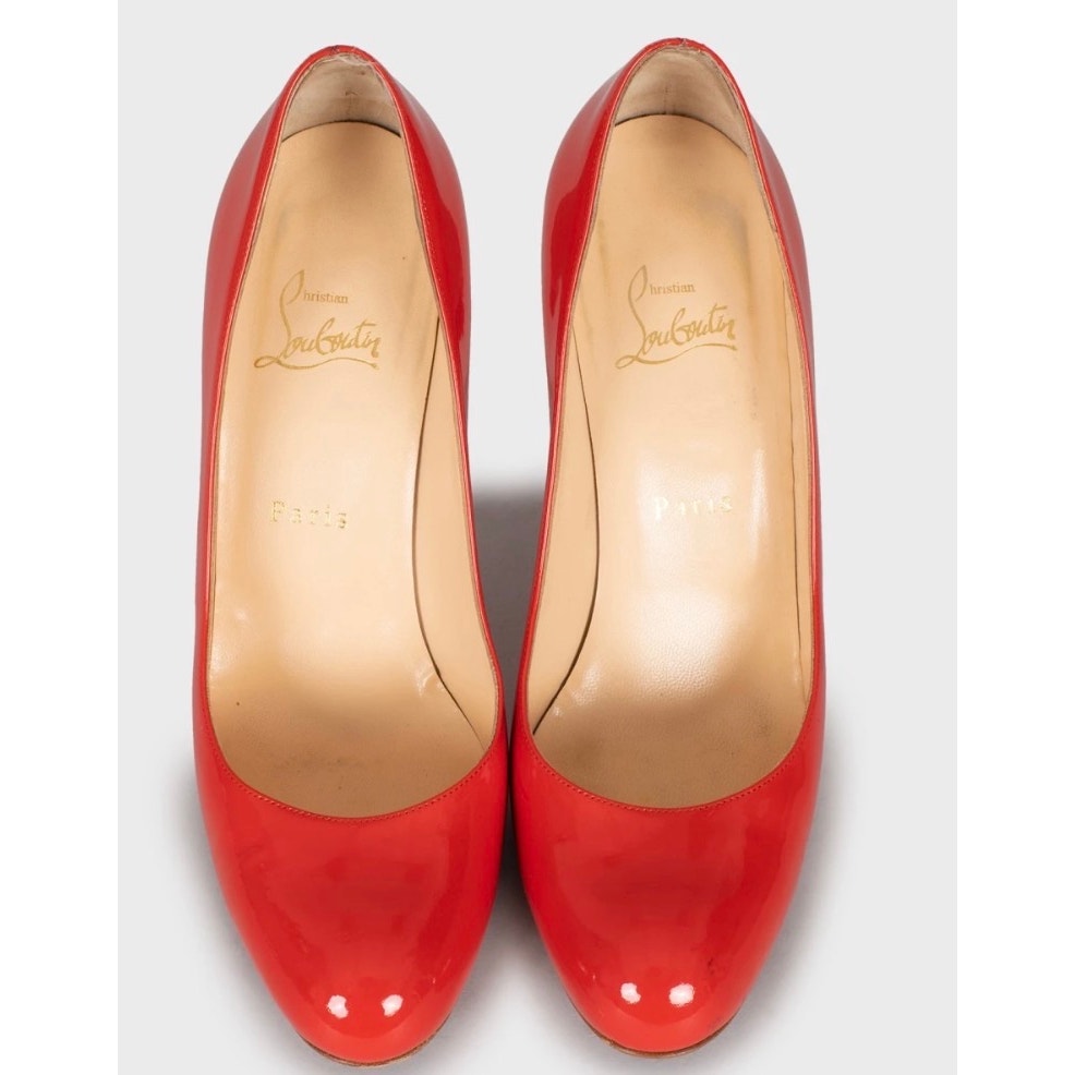 Christian Louboutin Red Patent Leather Pumps Sz.38.5 pre-owned