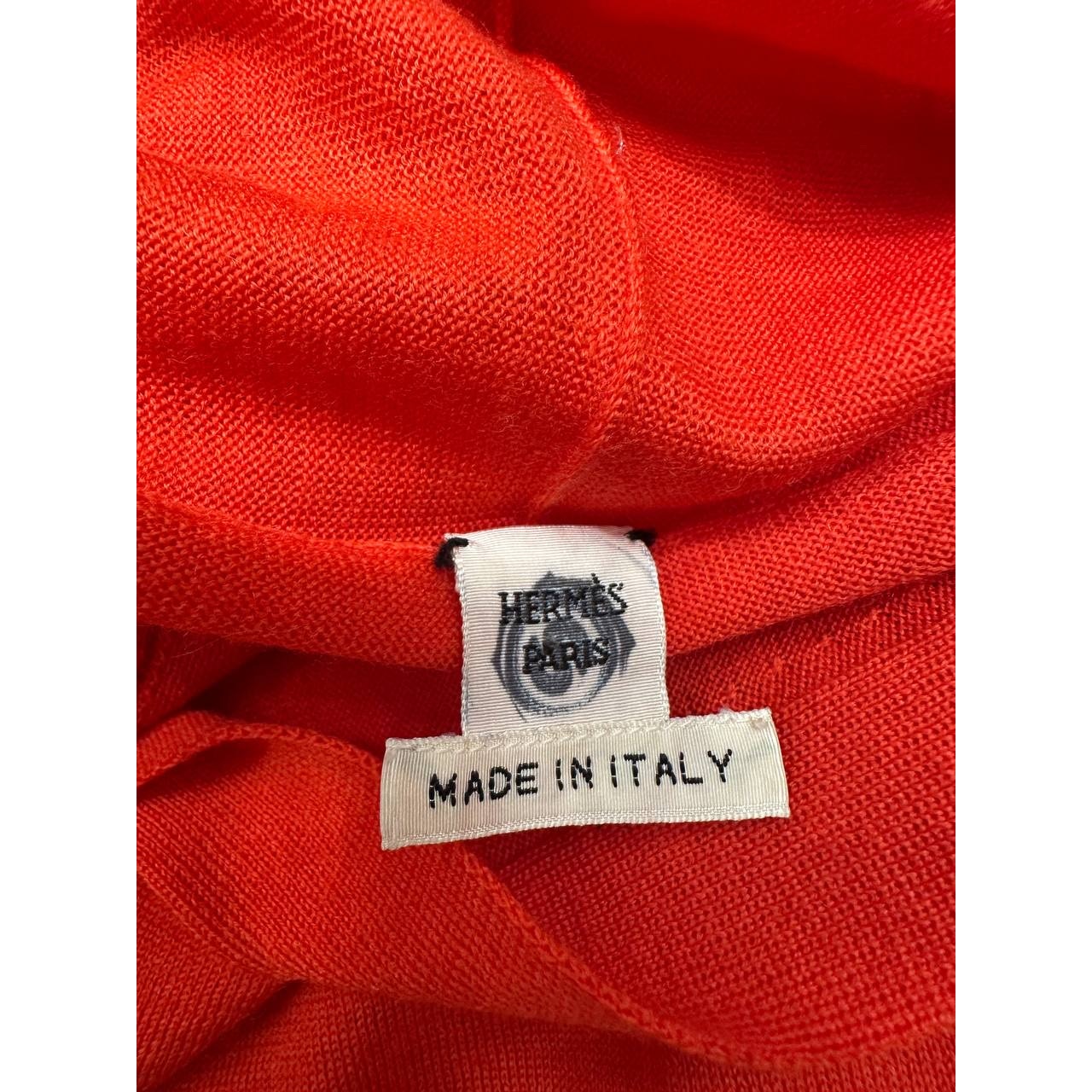 Hermès Lemaire Orange Wool Sleeveless Cardigan S/M pre-owned