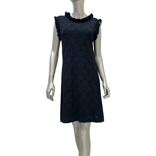 Chanel Vintage Black Sleeveless Shift Dress Sz 40 pre-owned