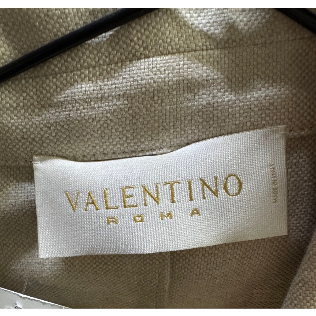 NWOT Valentino Roma Beige Cotton-Linen Shorts & Jacket Set Sz.40 Pre-owned