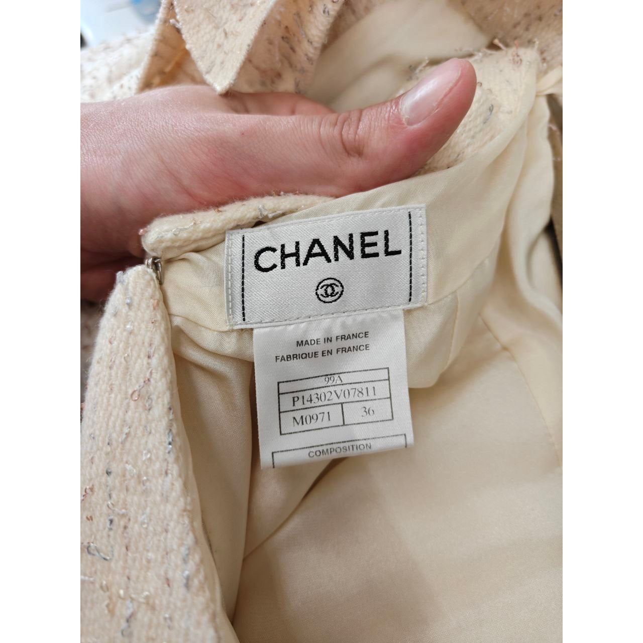 Chanel 1999/2000 Mary Quant Ivory Tweed Suit - Size 36
