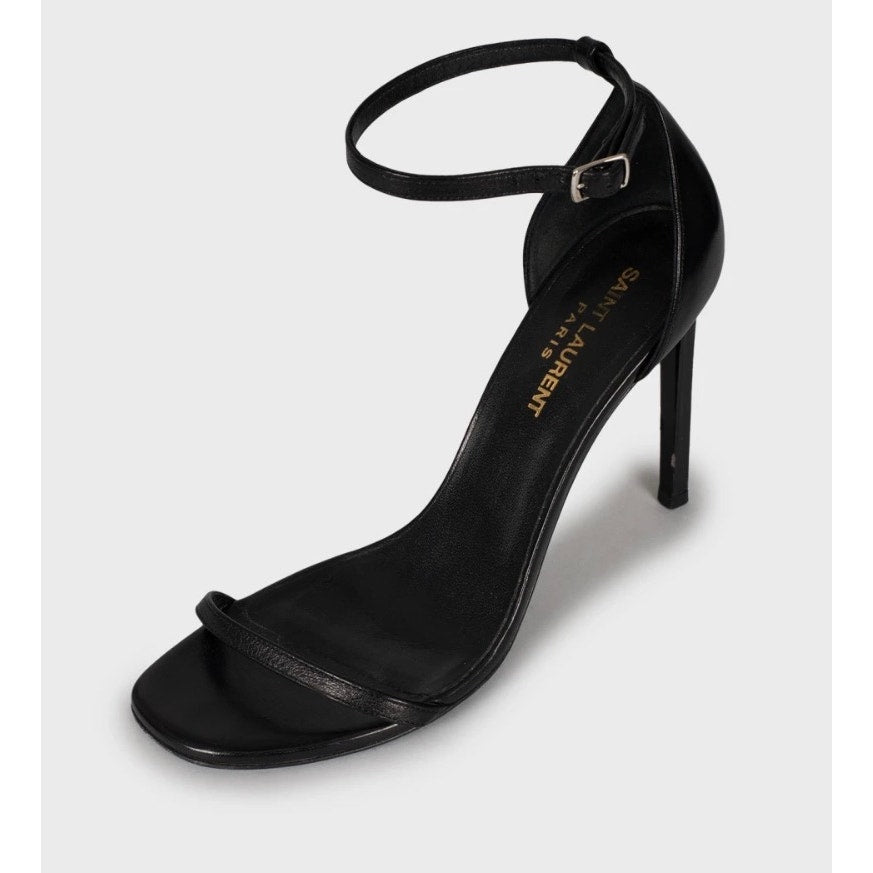Saint Laurent Black Leather Stiletto Heels Size 37.5 pre-owned