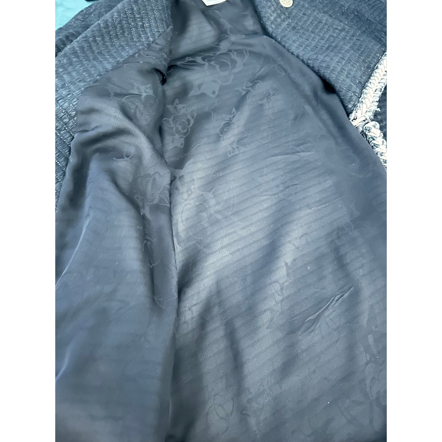 Chanel Trimmed Coat Sz.36 Pre-owned