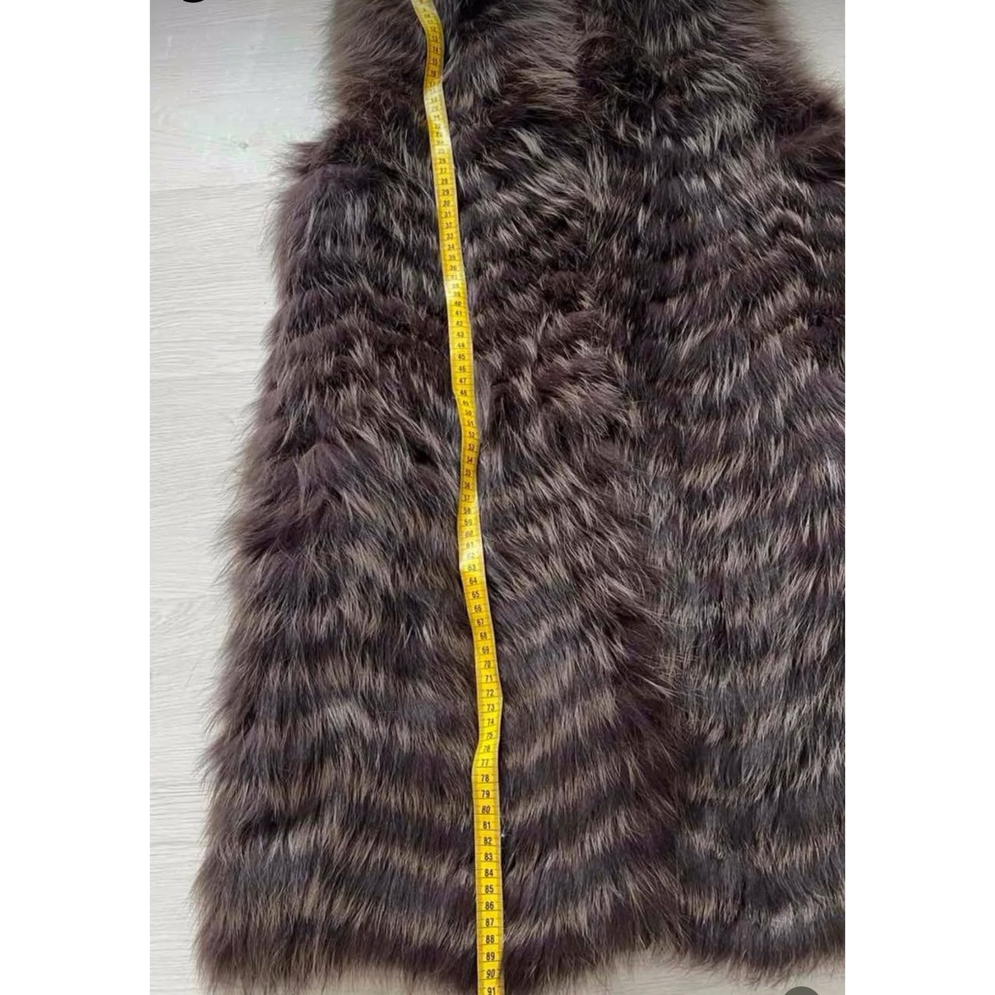 Christian Dior Sleeveless Fox Fur Coat Size 38 - Excellent pre-owned