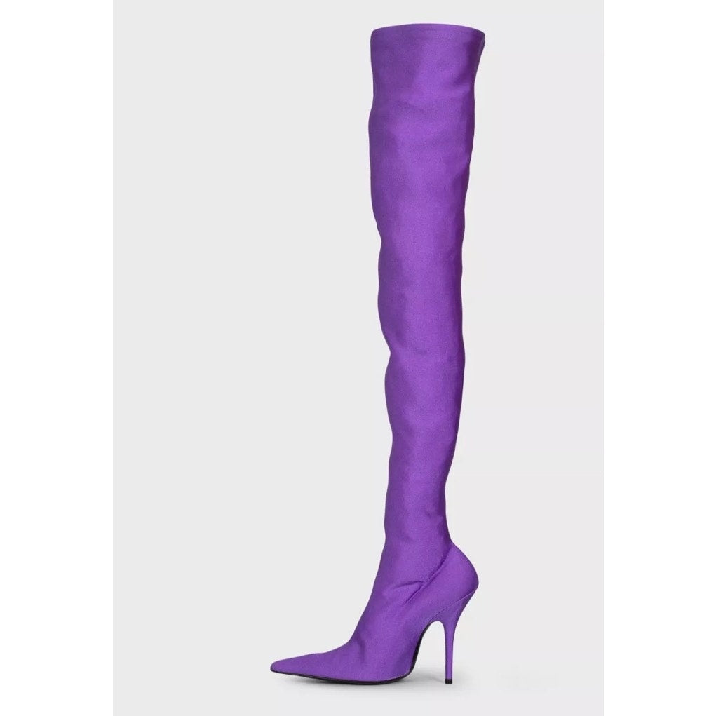 Balenciaga Knife Purple Over-the-Knee Boots EU 37 Pre-owned