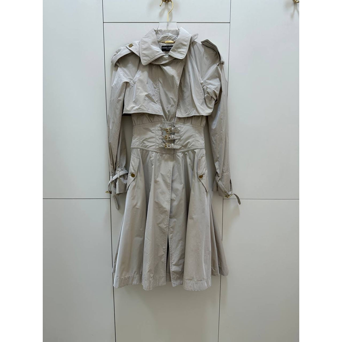 Dolce & Gabbana Ivory White Trench Coat Sz.40 Pre-owned