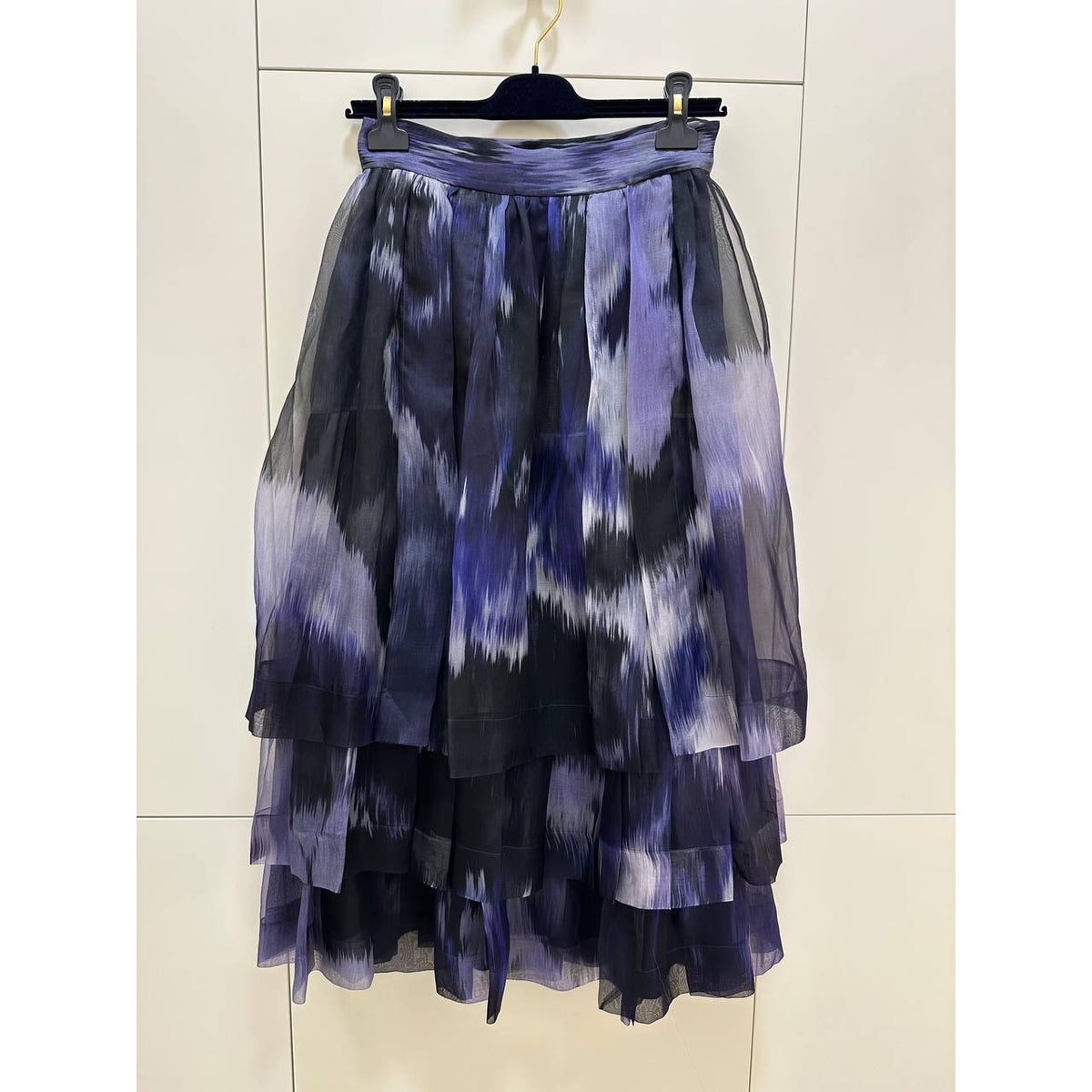 Christian Dior 2005 Silk Chiffon Tiered Skirt Sz.38 Pre-owned