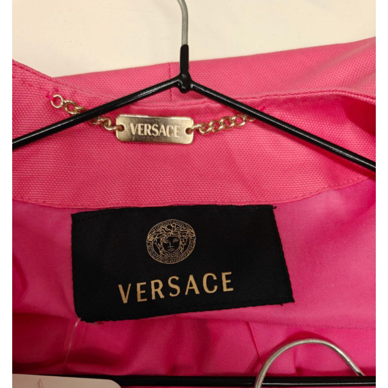 Versace Pink Cotton Skirt Suit - Size S Pre-owned