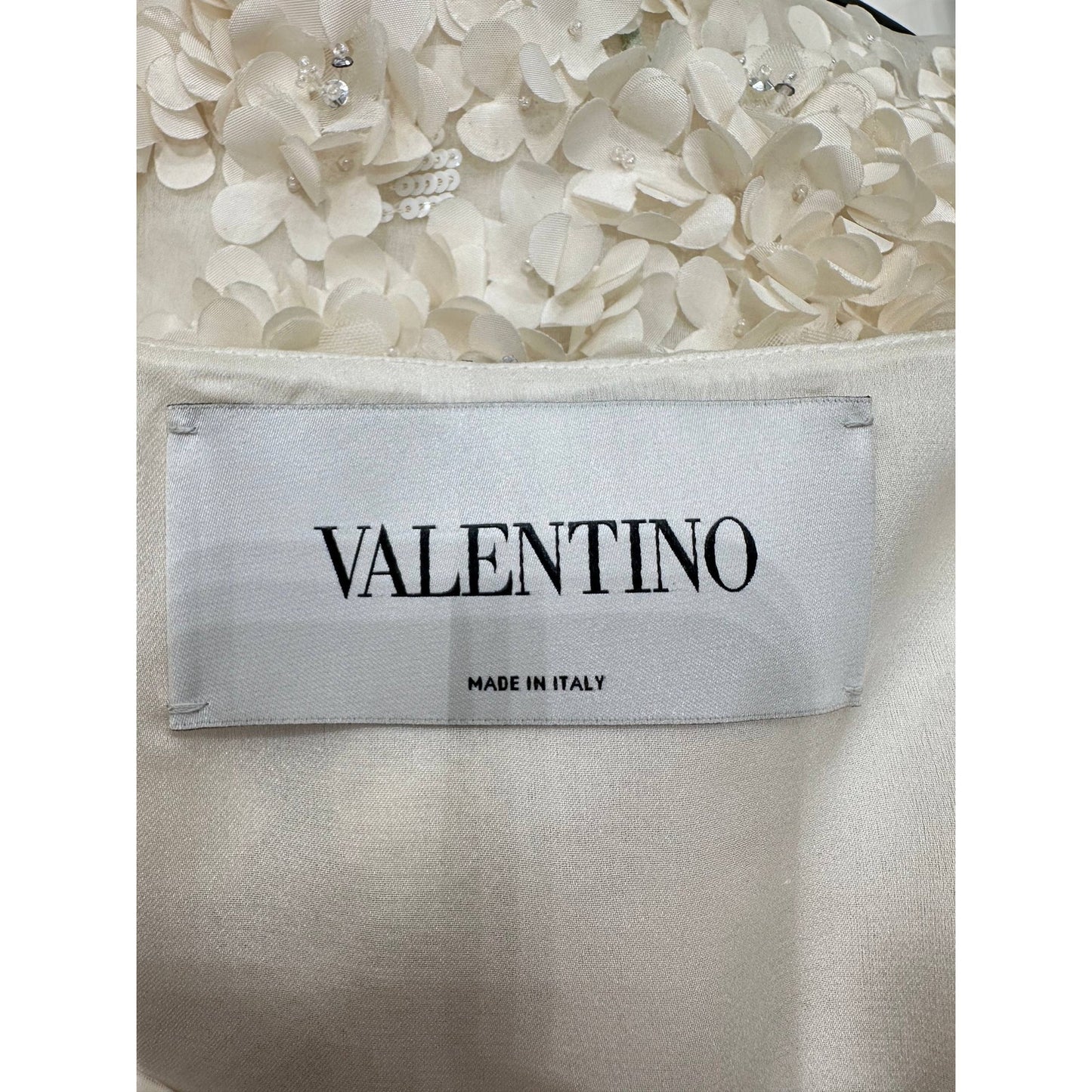 Valentino Silk Floral Appliqué Cocktail Dress Sz.6 Pre-owned