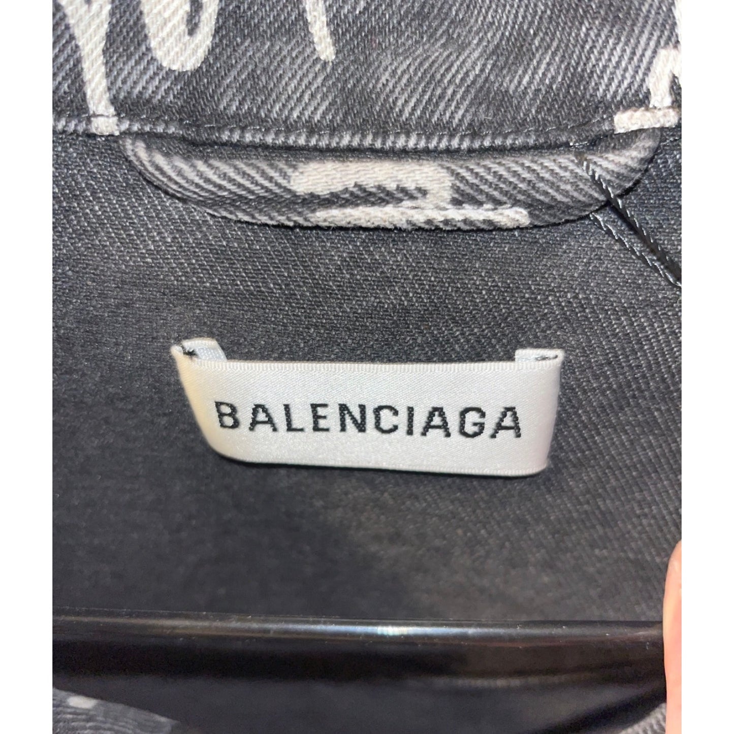 NWOT Balenciaga Black Oversized Denim Jacket IT38/XXS pre-owned