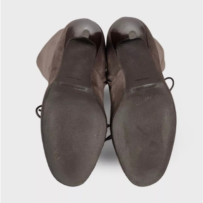 Saint Laurent Graphite Suede Boots - Size 37.5 Pre-owned