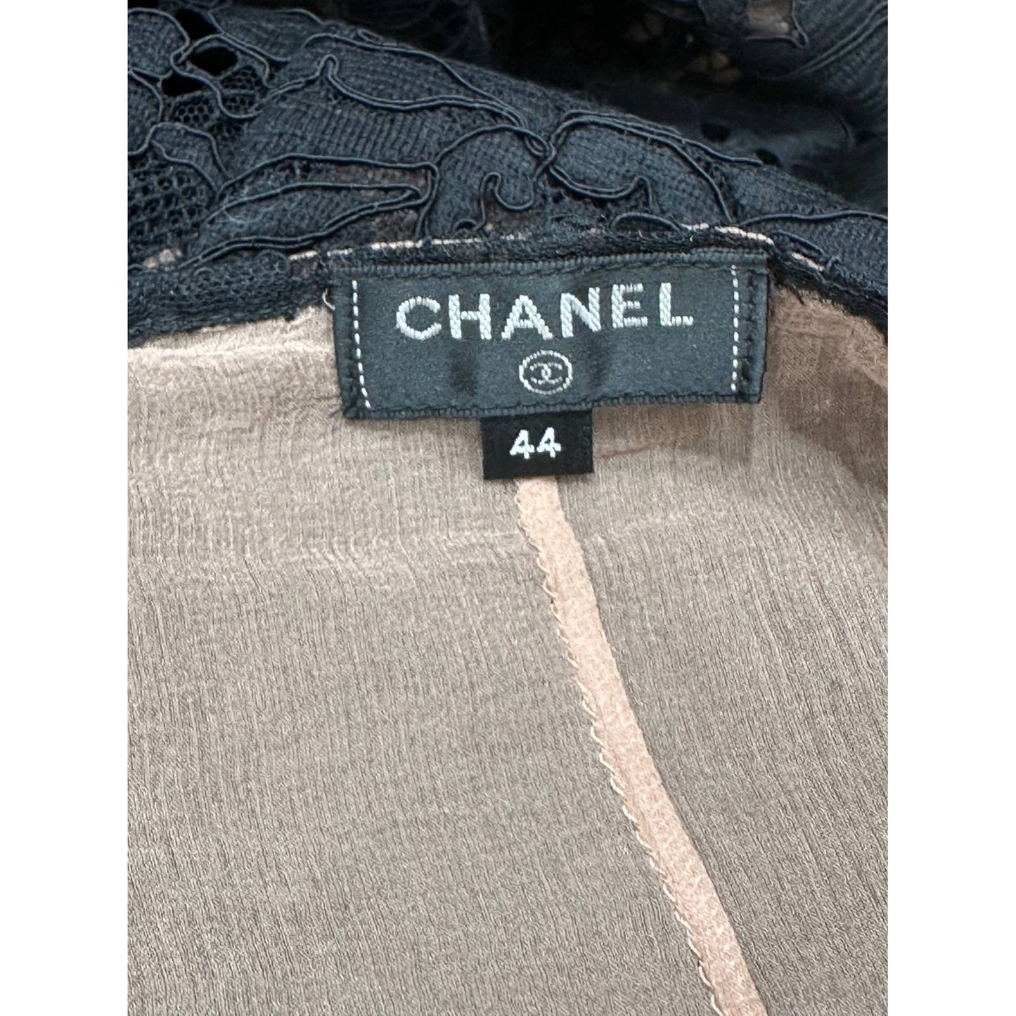 Chanel Black Lace Evening Jumpsuit - Size 44 Pre-owned