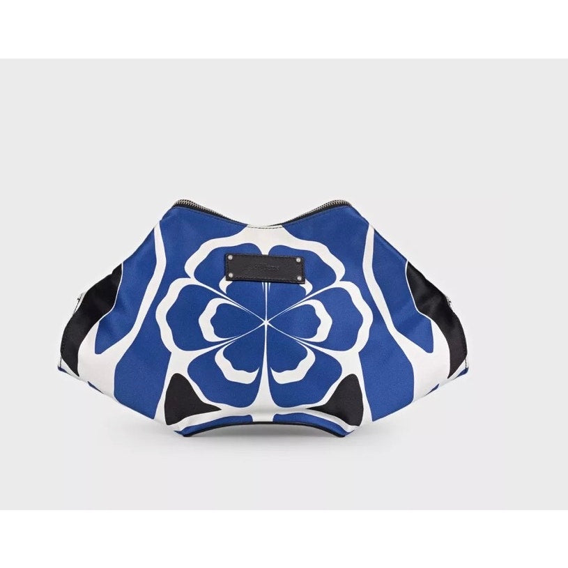 Alexander McQueen De Manta Blue Textile Clutch Pre-owned