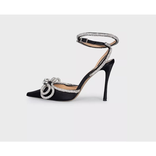Mach & Mach Silver Crystal Slingback Pumps - Size 39 Pre-owned