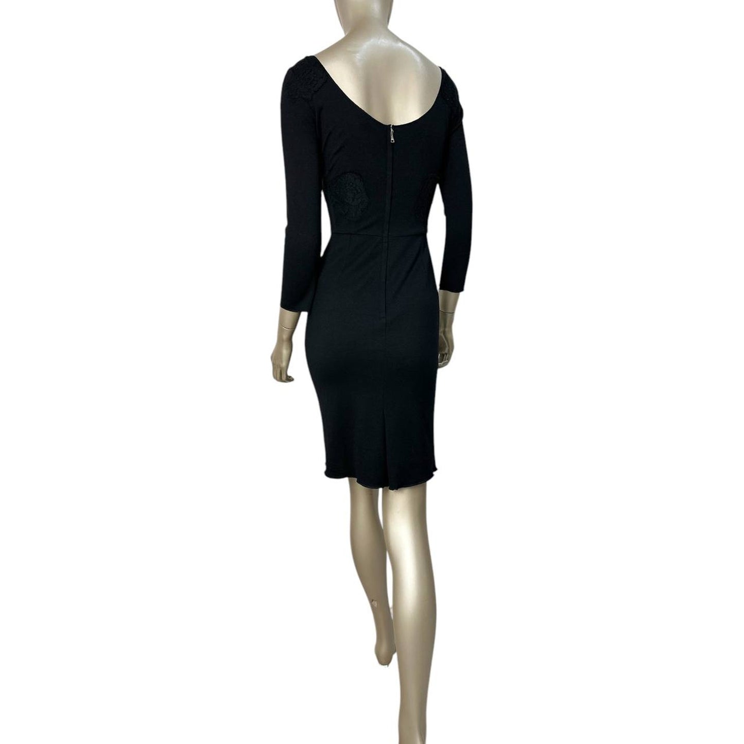 Dolce & Gabbana Black Fitted Lace Dress Sz.40 Pre-owned