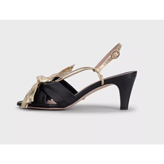 NWB Gucci Gold Leather Bow Sandals Pre-Fall 2019 - Size 36.5 Pre-owned