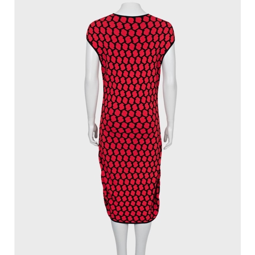 Stunning Alexander McQueen Geometric Print Fitted Dress S Pre-owned