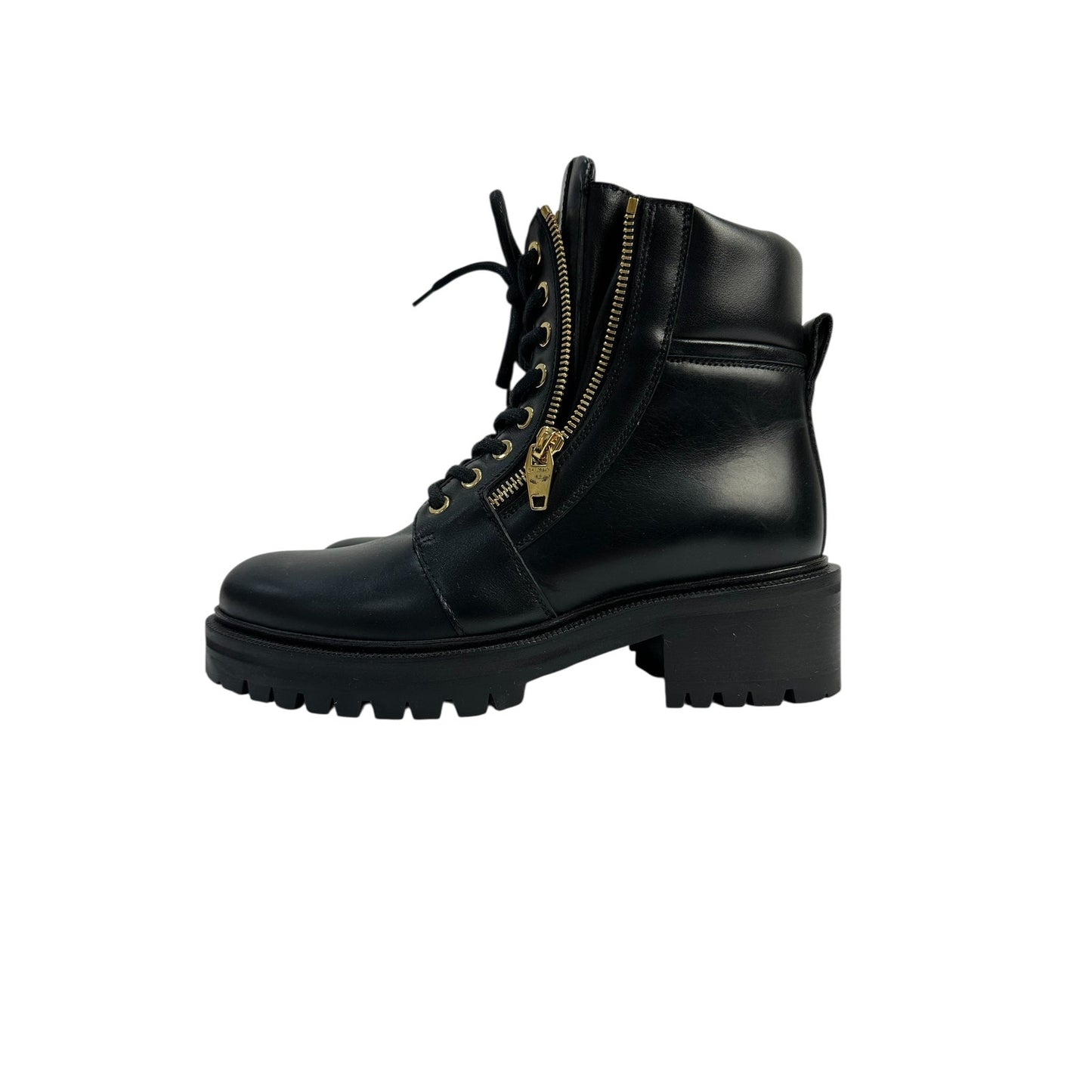 Balmain Black Army Ranger Zip Boots Sz37 Pre-owned