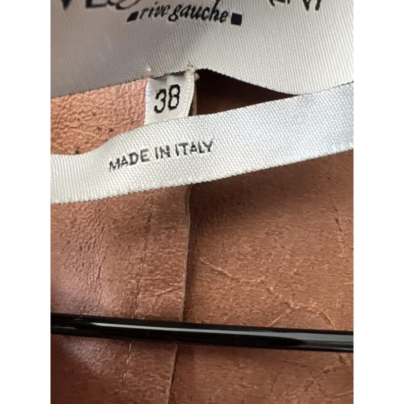 Saint Laurent Brown Suede Cropped Jacket - EU 38/M Pre-owned