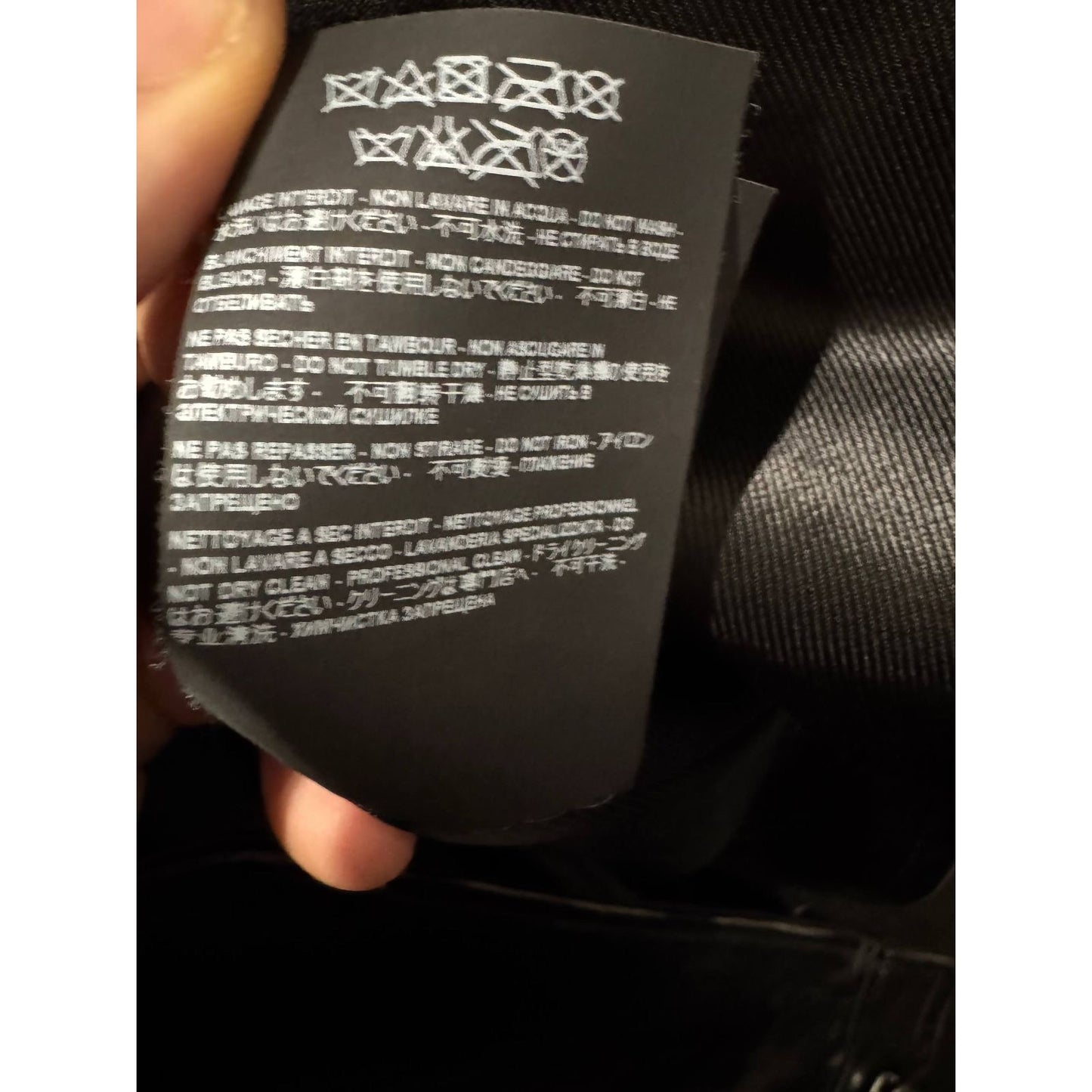 Saint Laurent Bird-Print Black Leather Jacket - Size FR40 Pre-owned