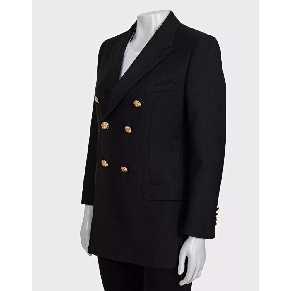 Celine Black Double-Breasted Wool Jacket IT40/S Pre-owned