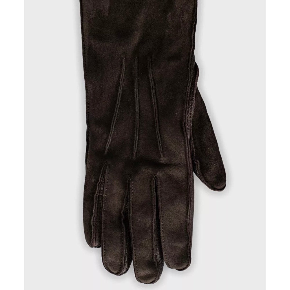 Loro Piana Brown Leather Suede  Gloves Sz.S Pre-owned