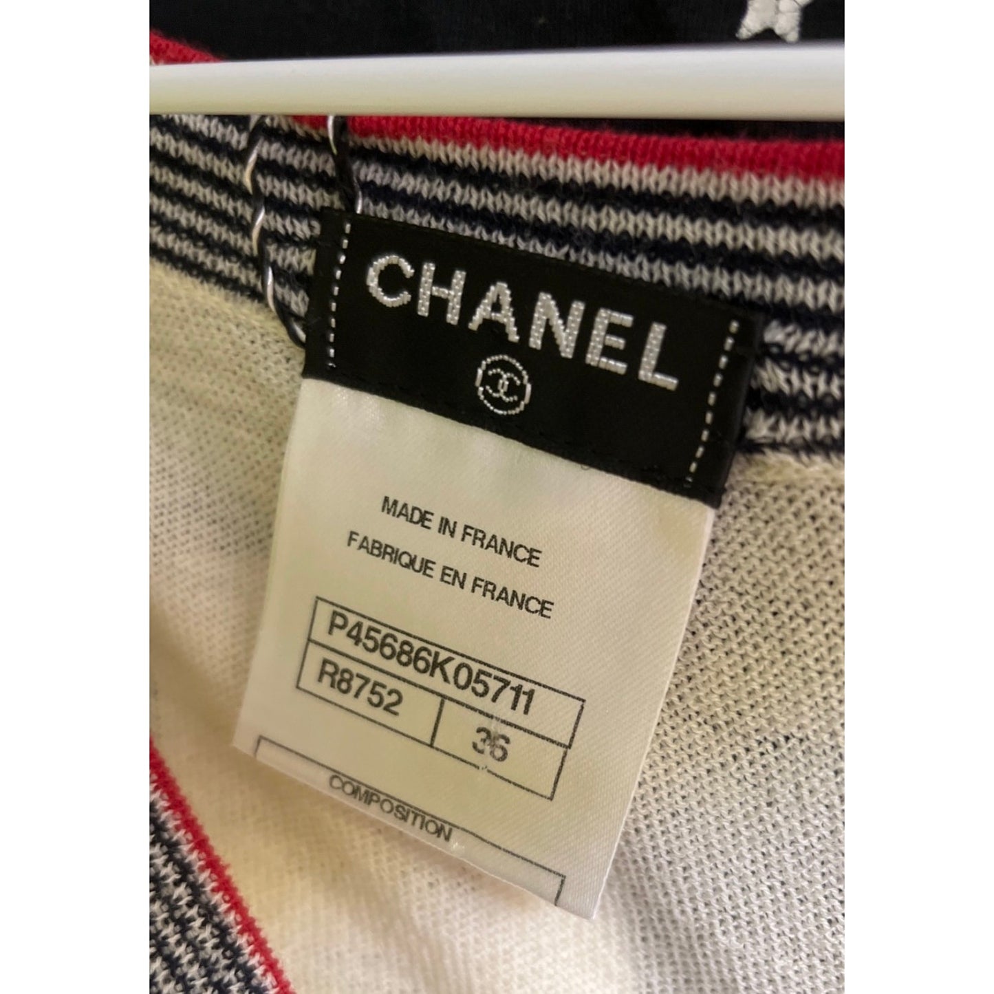 Chanel Beige Striped Print Dress - Size FR36/S pre-owned