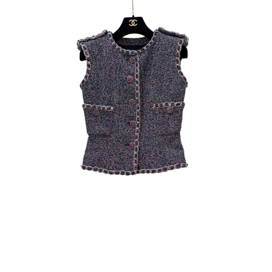 Chanel 2016 Spring Tweed Vest - Size 36 Pre-owned