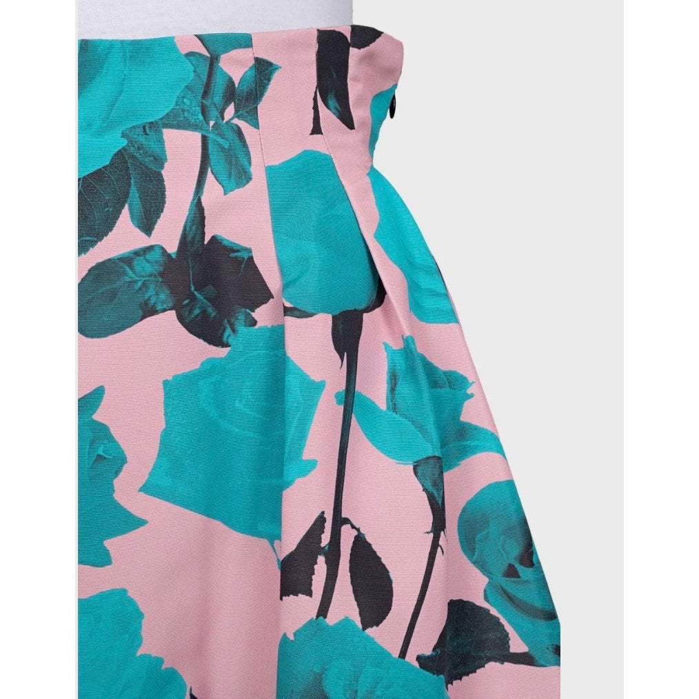 NWOT Christian Dior Silk Floral Print Skirt FR38 M Pre-owned