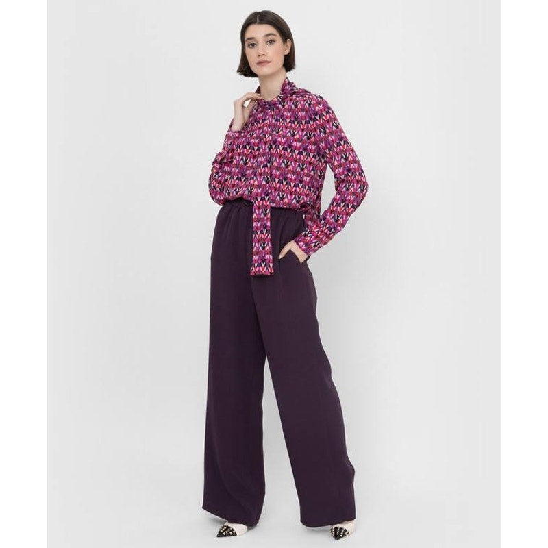 Valentino Silk Blouse Pants Set Suit - Women's Sz 40/42 Pre-owned
